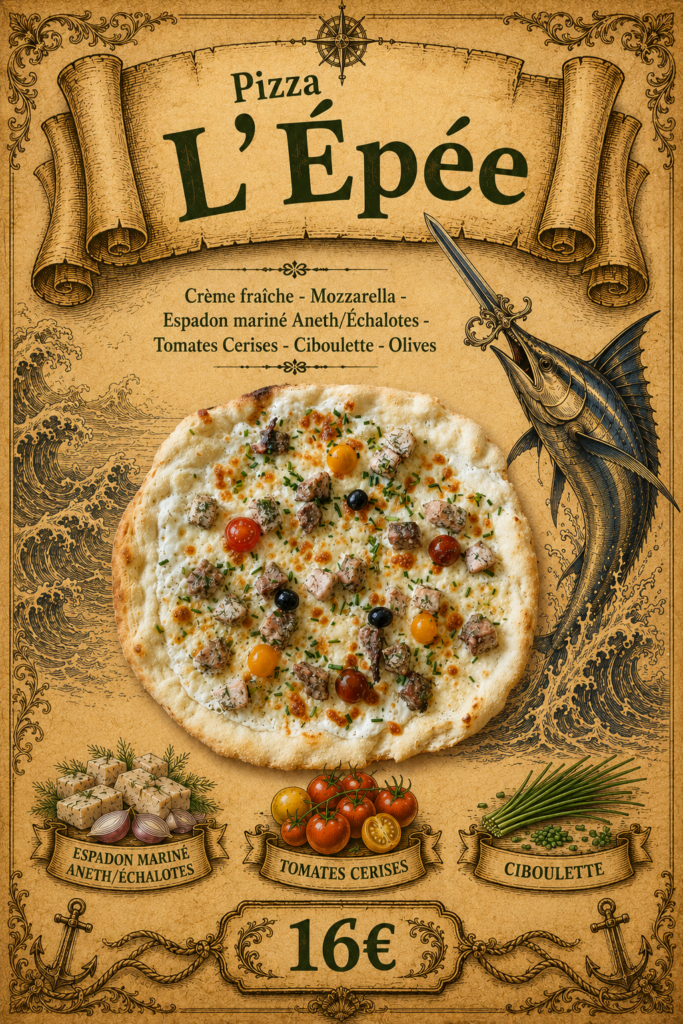 Pizza du moment - L'épée