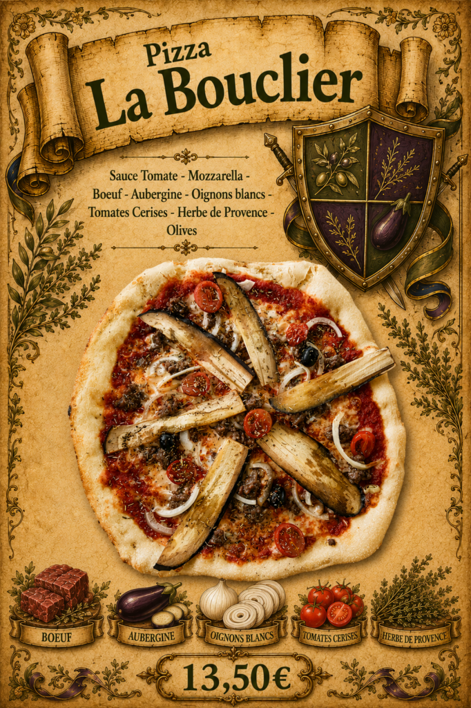 Pizza du moment - La Bouclier
